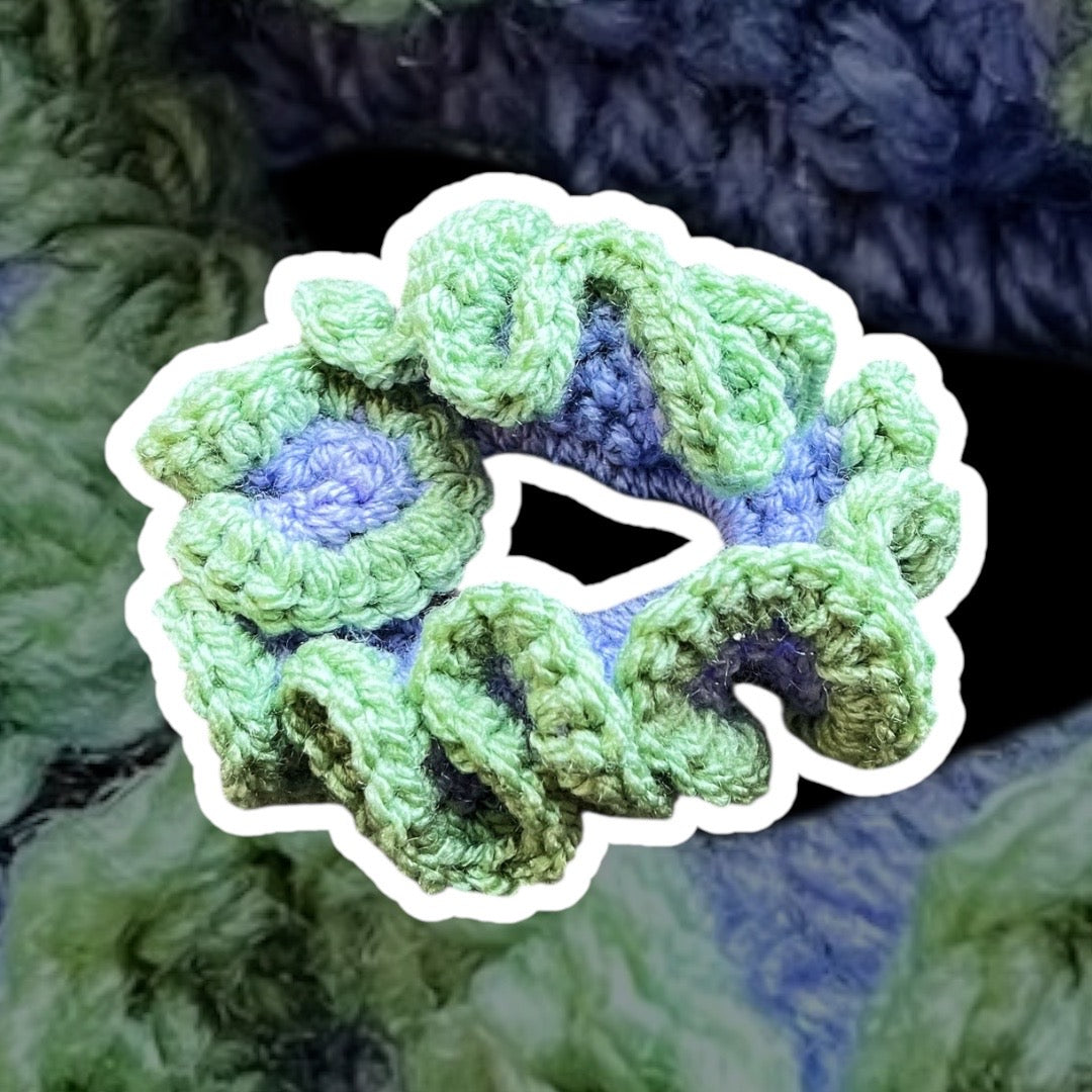 Scrunchie - Pastel Purple/ Green