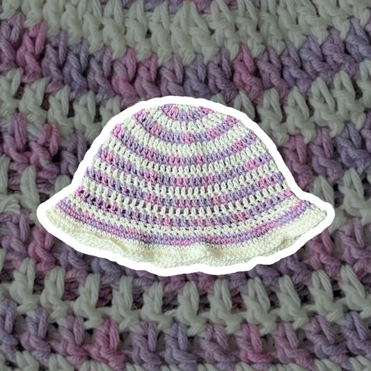 Bucket Hat - Stone/ Pink/ Purple