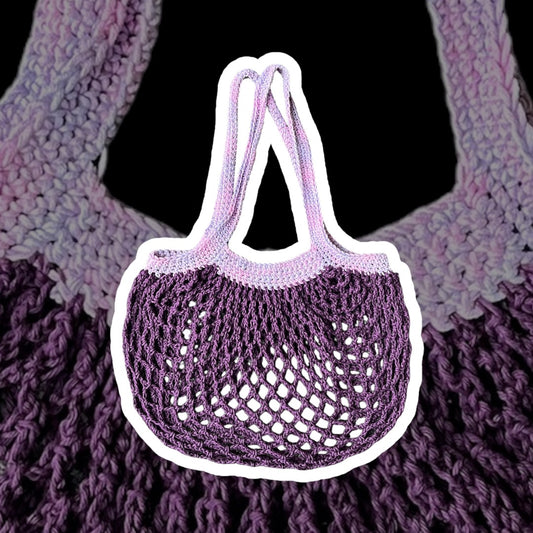 Market Bag - Dark Mauve/ Pink/Purple