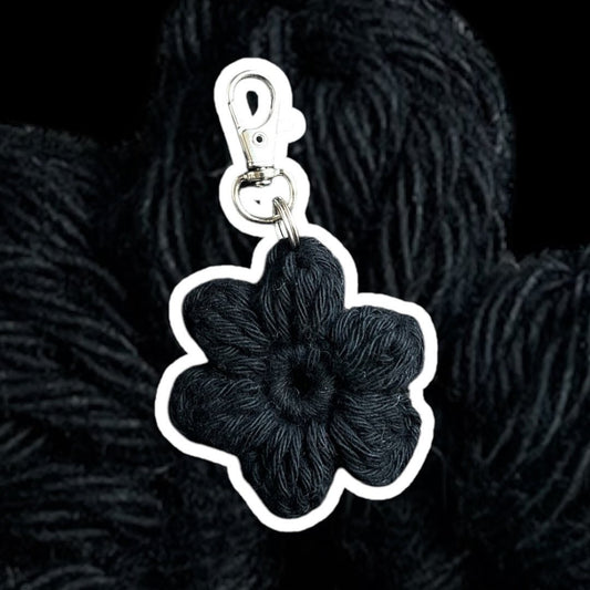 Flower Key Chain - Jet