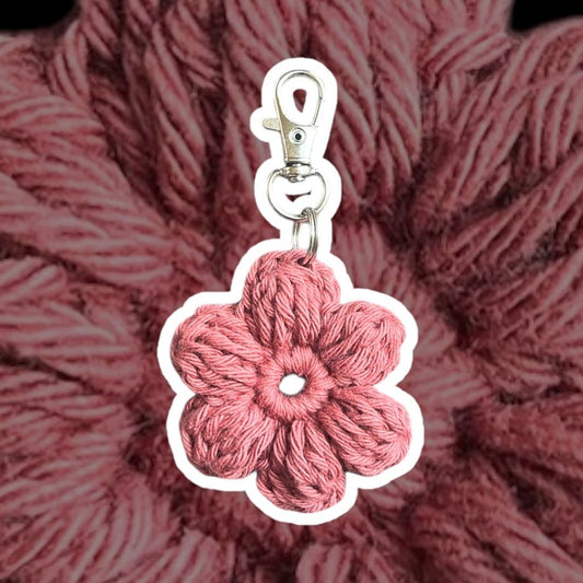 Flower Key Chain - Rose