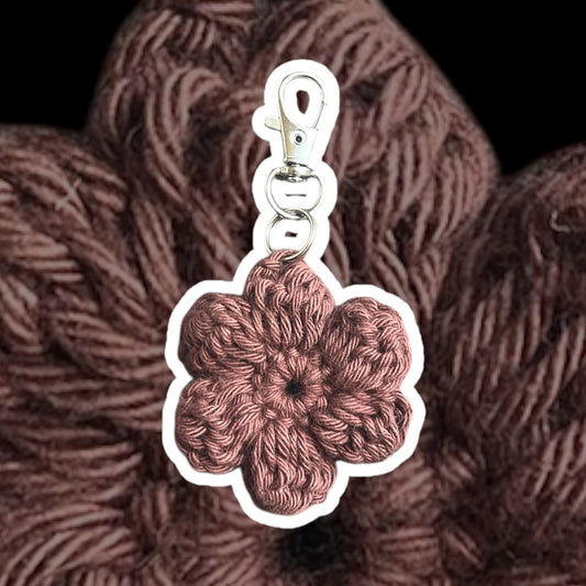 Flower Key Chain - Bark