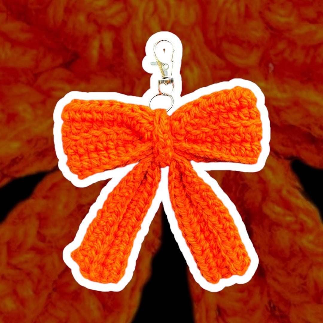 Bow Charm - Orange
