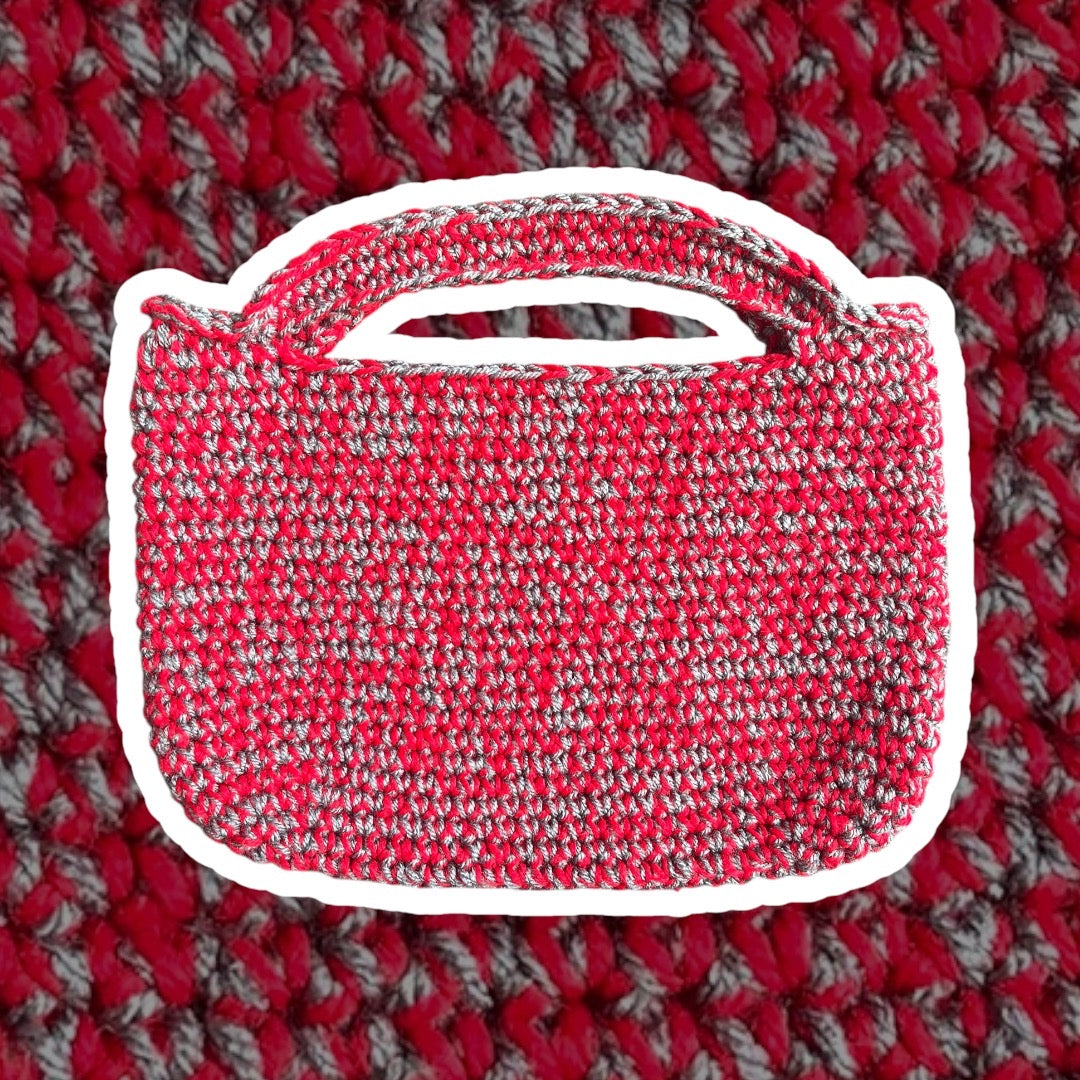 Handbag - Red/ Charcoal